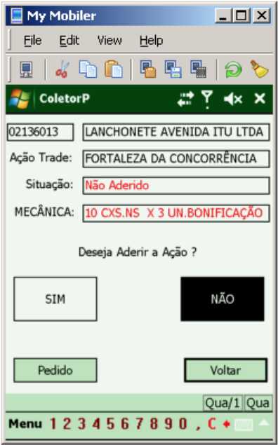 Sistema anterior ColetorP - tela 1