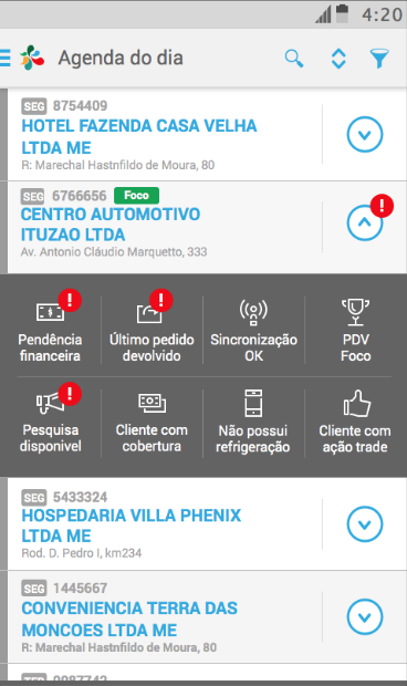 Agenda do dia